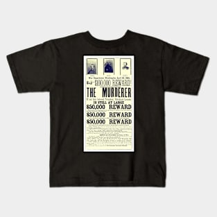 Wanted Lincoln Murderers Poster Kids T-Shirt